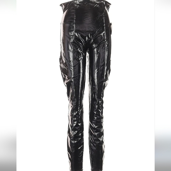 SPANX Pants - SPANX High Gloss Faux Leather Catwoman/Batgirl Vibe by Sara Blakely XL NWT